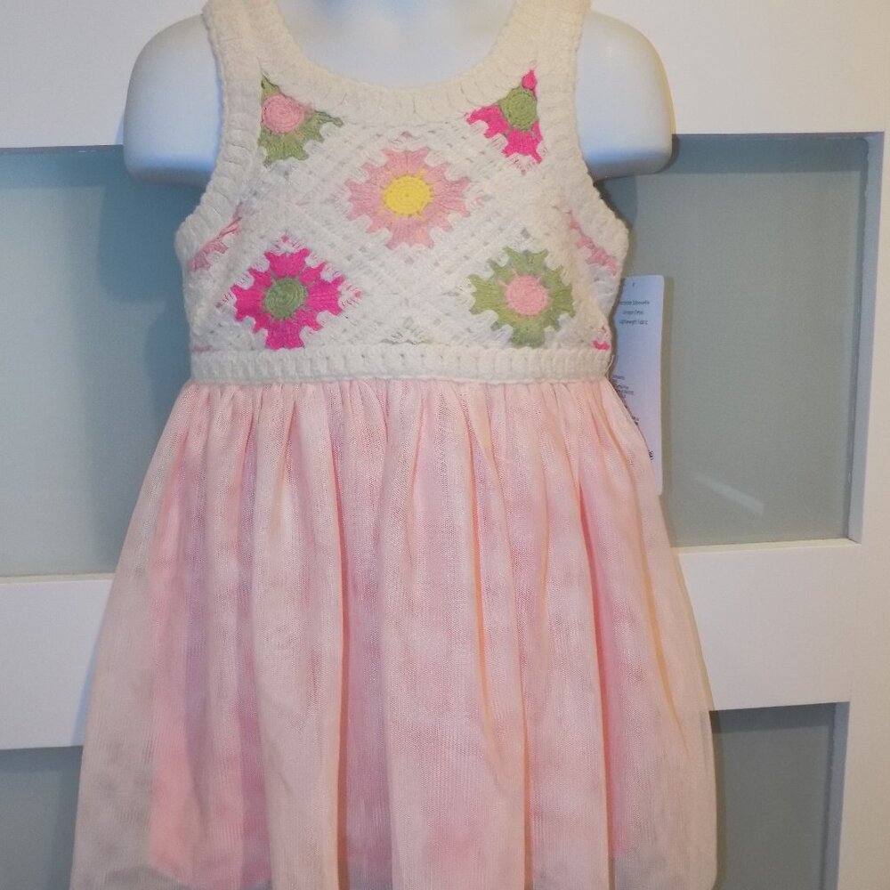 Berkley Jensen Crochet Top Summer Dress Size 3T Girl's NEW